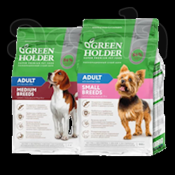 Корм для собак ДИЛЛИ, GREEN HOLDER. Корм для кошек CATLAND, Optisafe.